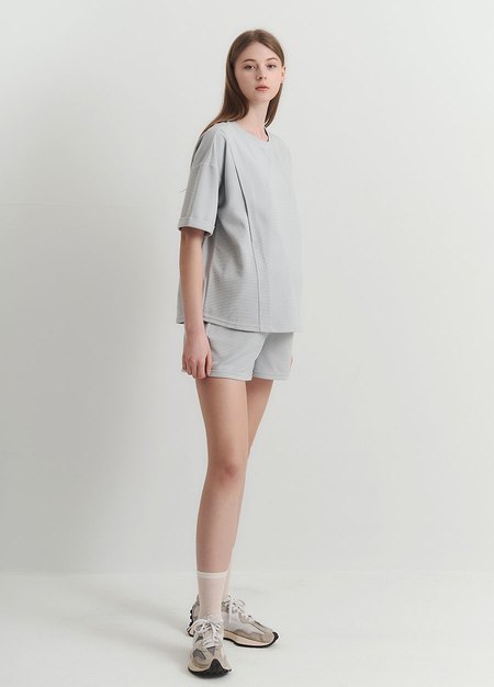 華夫格休閒寬版孕哺上衣