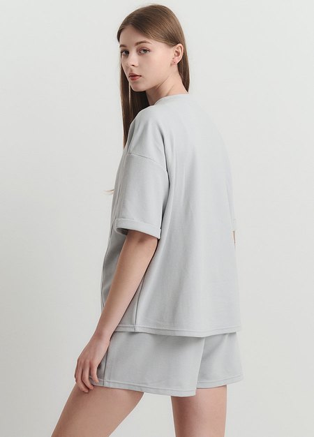 華夫格休閒寬版孕哺上衣