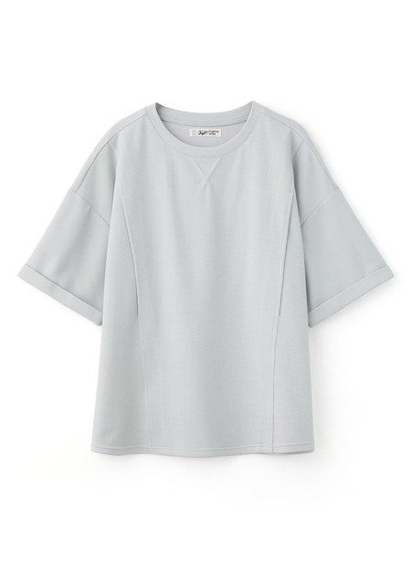 華夫格休閒寬版孕哺上衣