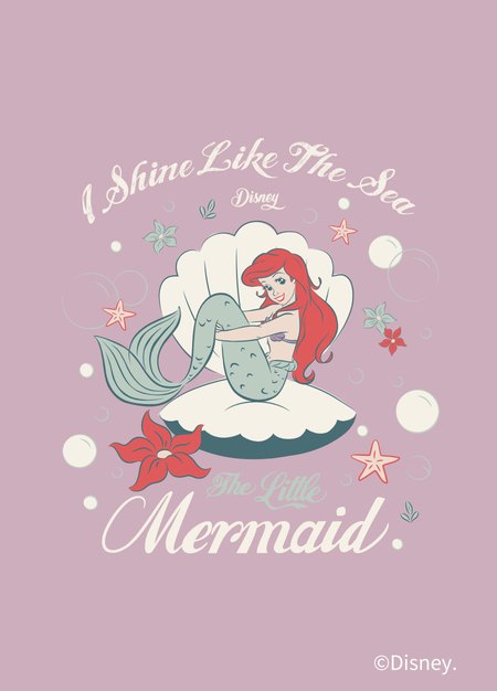 迪士尼小美人魚寬鬆孕哺罩衫