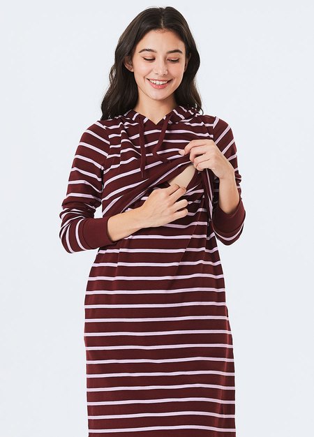 連身帽T孕哺洋裝