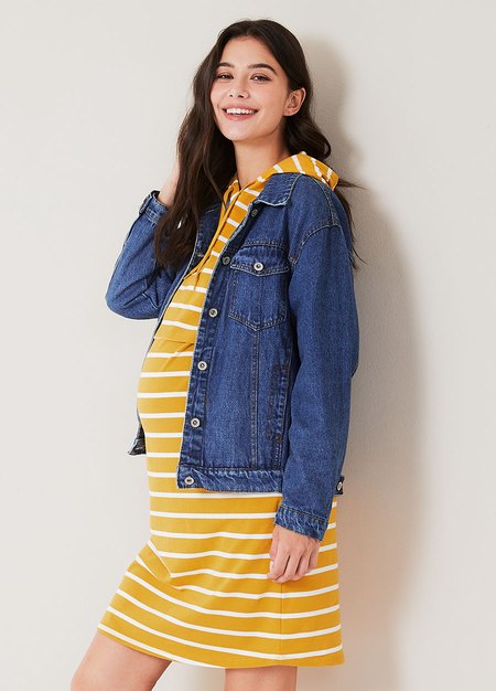 連身帽T孕哺洋裝