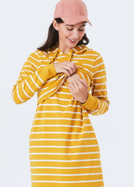 連身帽T孕哺洋裝