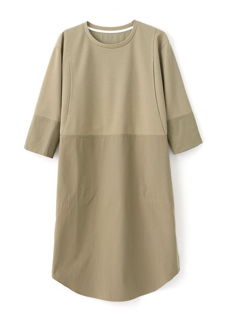 異材質拼接孕哺洋裝