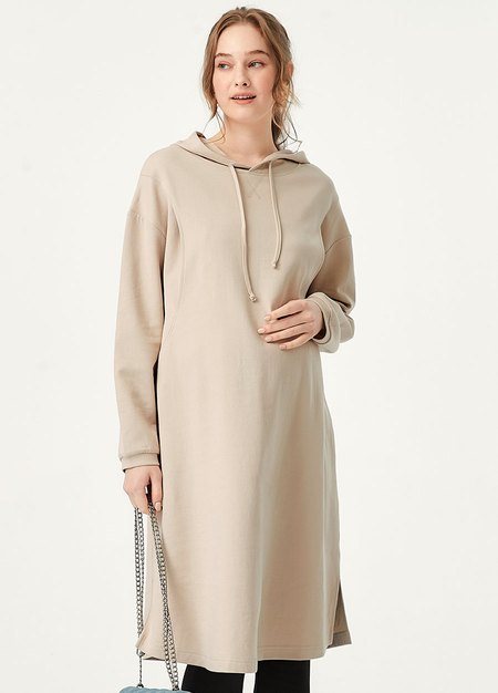 棉質寬鬆連帽孕哺洋裝