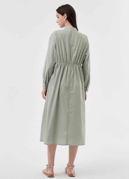 純棉素色襯衫孕哺洋裝(兩穿)