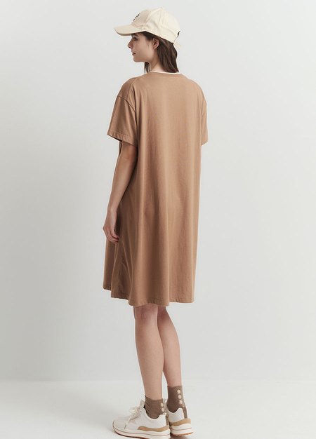 棉質假兩件孕哺洋裝