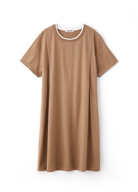 棉質假兩件孕哺洋裝