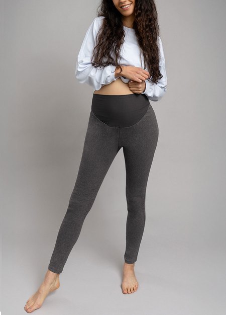 厚磅碳磨保暖瑜珈孕婦褲