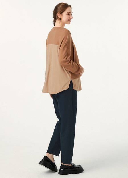 彈力壓線上班孕婦褲