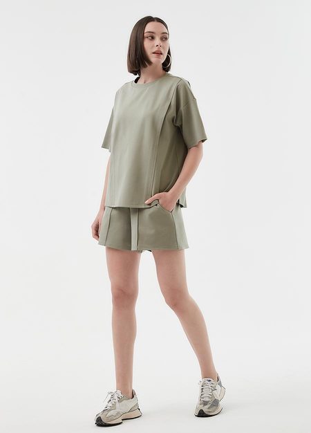 彈力壓線孕婦短褲