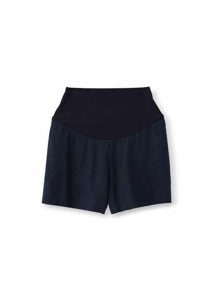 涼感麻料孕婦短褲