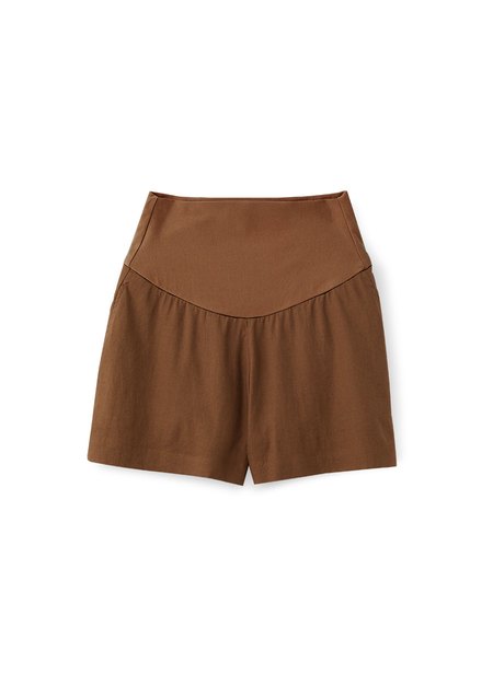 涼感麻料孕婦短褲