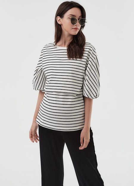  垂墜細褶直筒孕婦寬褲