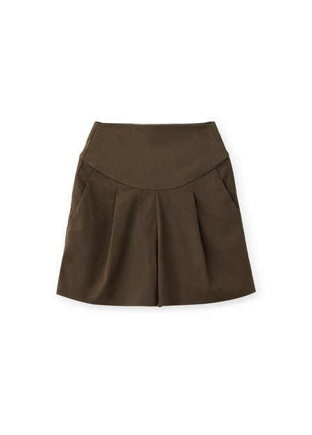 簡約打摺西裝孕婦短褲