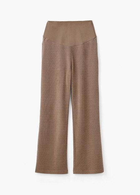 薄燈芯絨直筒孕婦寬褲