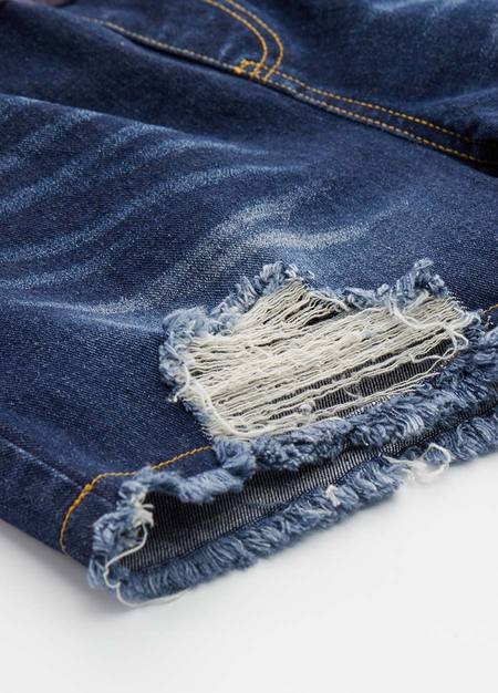 刷白抓破抽鬚牛仔孕婦短褲