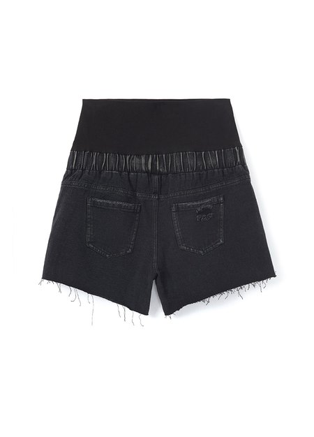 抽鬚割破牛仔孕婦短褲