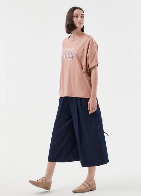 涼爽牛仔孕婦寬褲