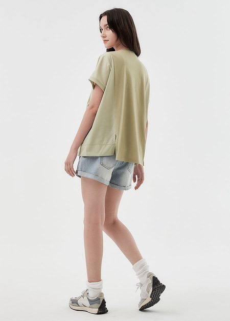 反摺牛仔孕婦短褲