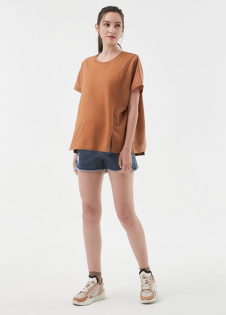 雪花抽鬚牛仔孕婦短褲