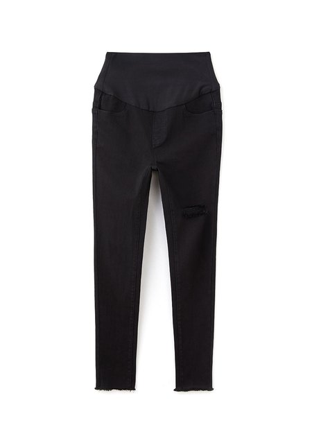 彈力顯瘦割破牛仔孕婦褲