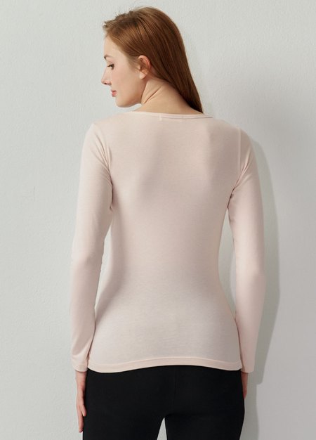 圓領保暖孕哺蓄熱衣