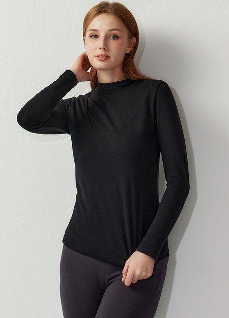 高領保暖孕哺蓄熱衣