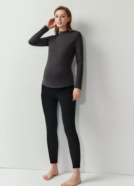 高領保暖孕哺蓄熱衣