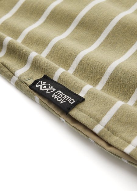 棉質條紋寬鬆孕哺居家洋裝