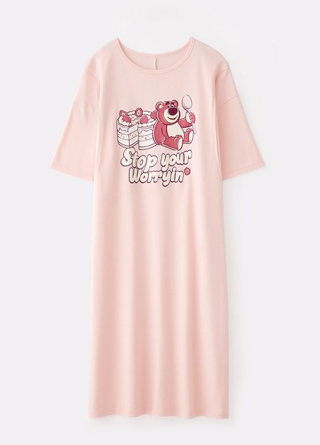 迪士尼甜點熊抱哥孕哺居家洋裝