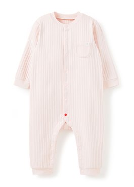 BABY百褶羅紋長袖連身衣