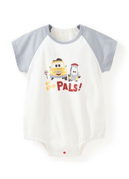BABY 迪士尼棉質拉克蘭寬鬆包屁衣-汽車總動員