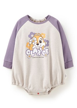 BABY迪士尼毛圈拉克蘭寬鬆包屁衣-奇奇蒂蒂 - 淺紫