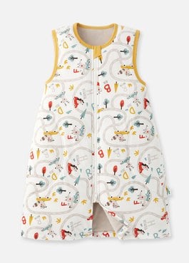 抗菌防踢被(薄款3Y)拉鍊款-森林碰碰車