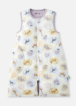 抗菌防踢被(薄款3Y)拉鍊款-動物泡泡