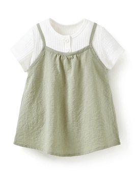 BABY假兩件細肩帶洋裝