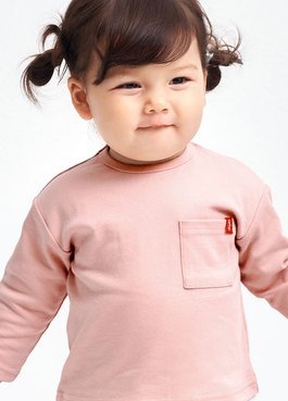 BABY假兩件長袖T恤