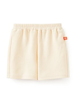 BABY華夫格鬆緊短褲 - 米色
