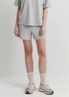 華夫格休閒孕婦短褲