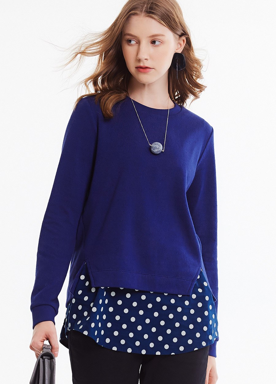 仿針織雙層孕哺上衣