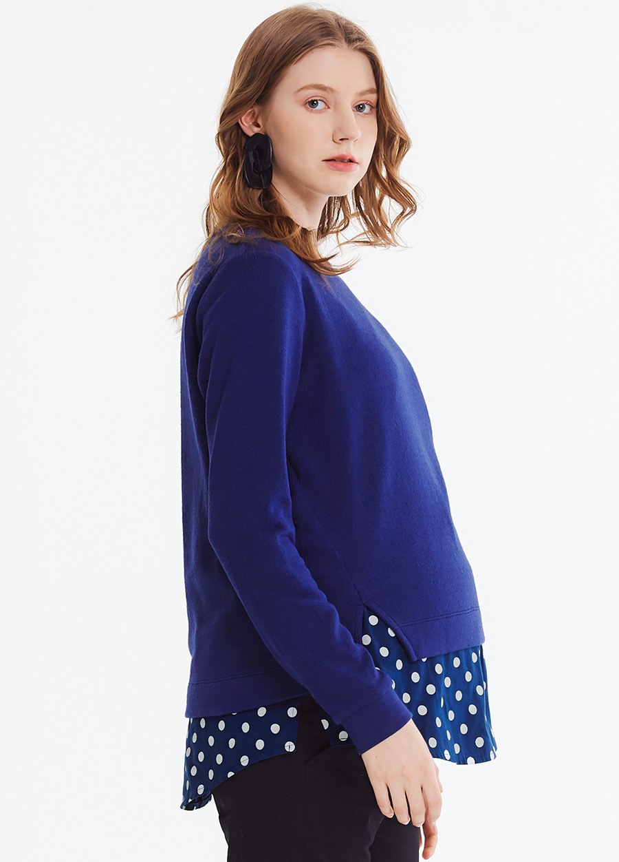 仿針織雙層孕哺上衣