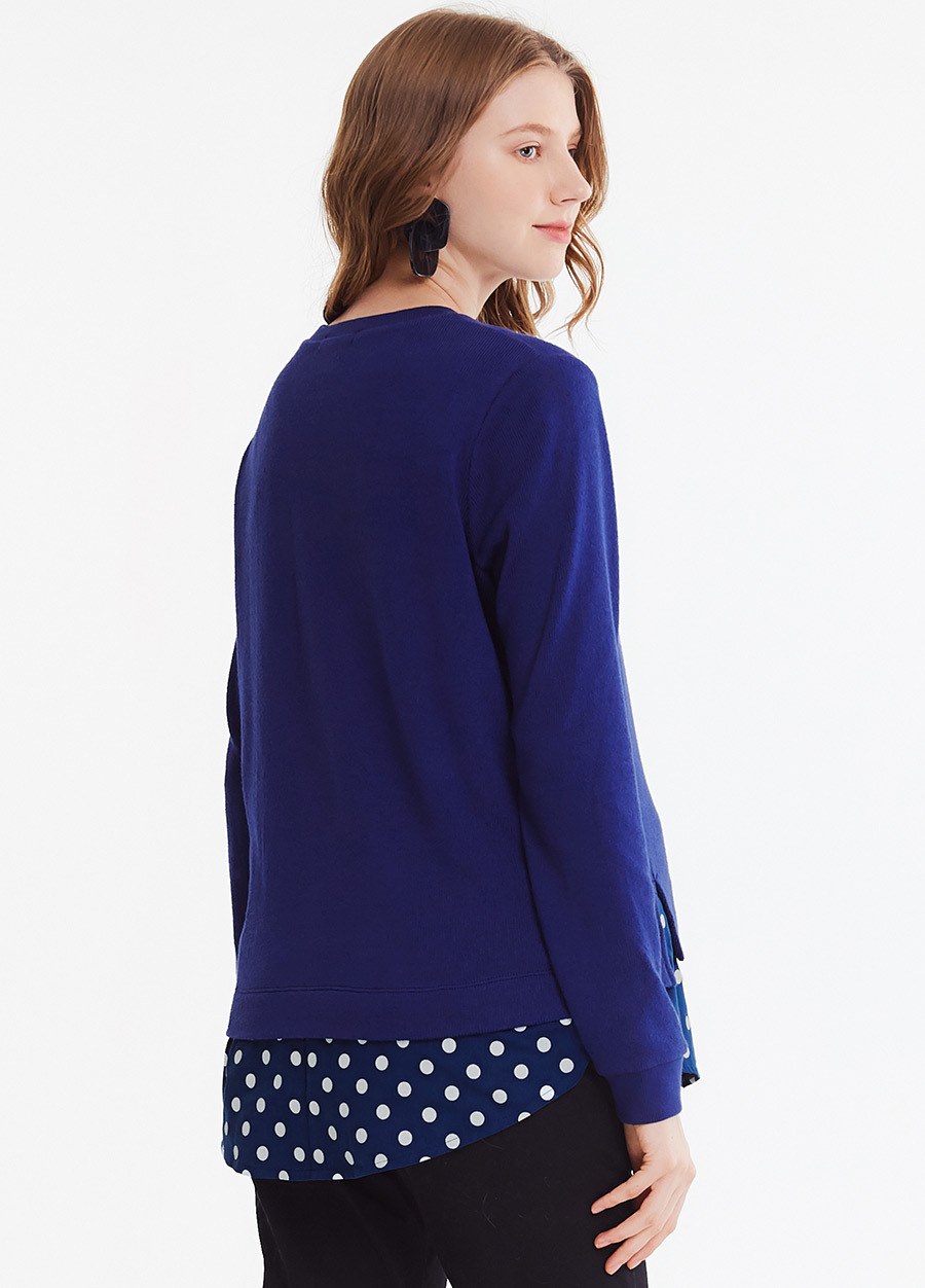 仿針織雙層孕哺上衣