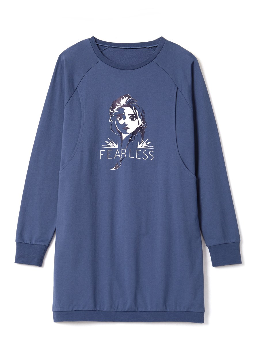 迪士尼冰雪奇緣寬鬆長版孕哺上衣