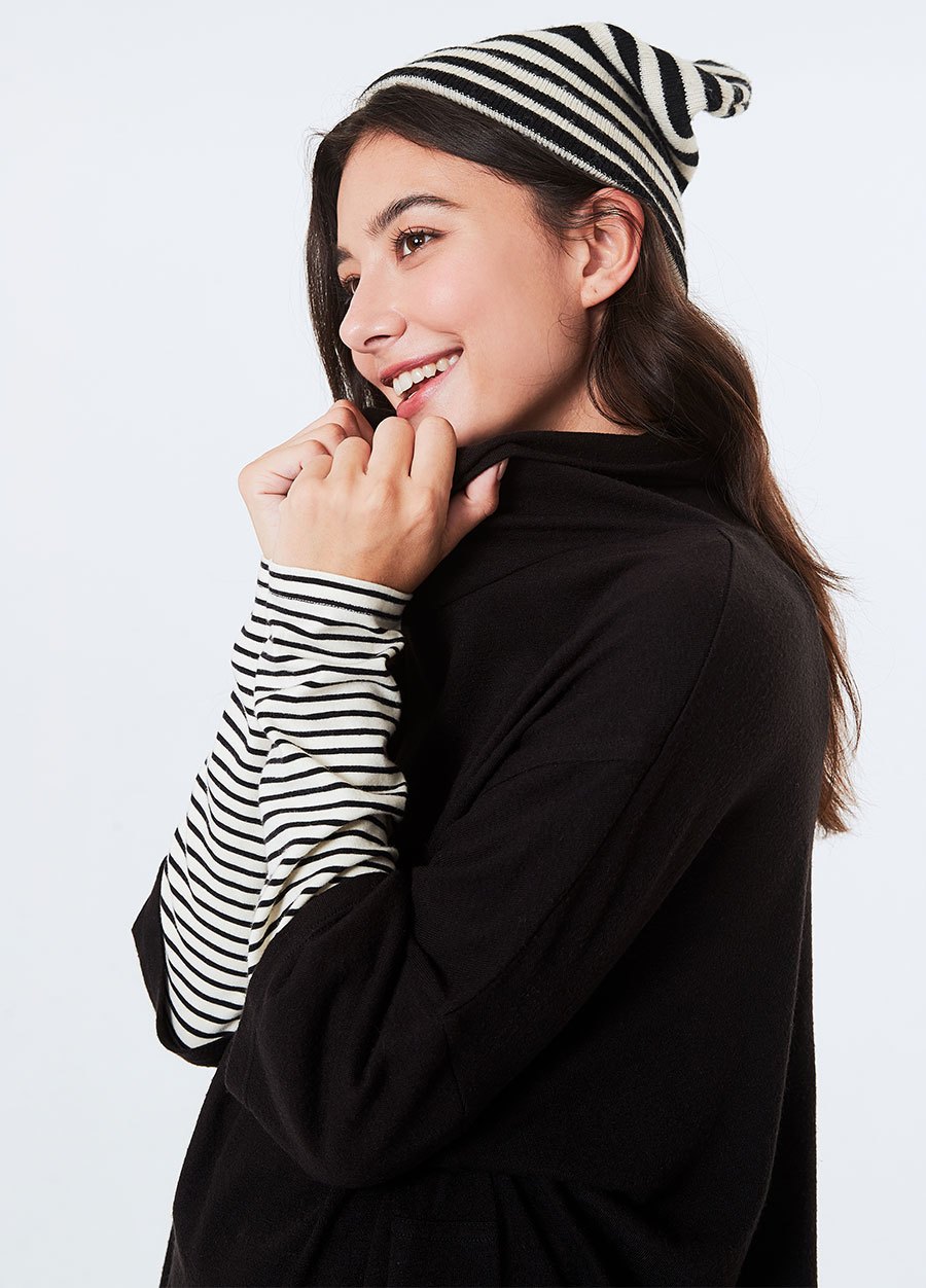 寬鬆垂領假兩件孕哺罩衫