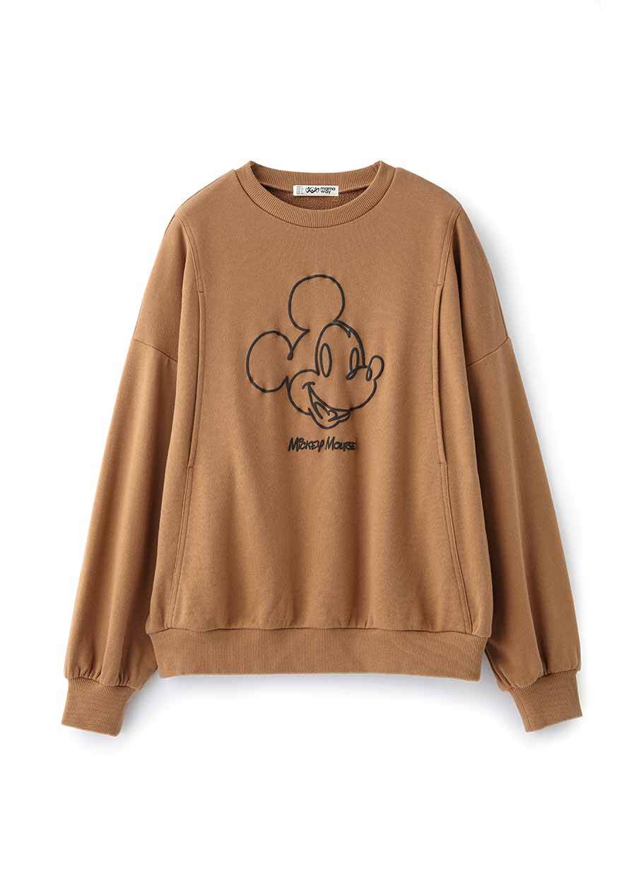 迪士尼米奇寬版泡泡袖孕哺上衣