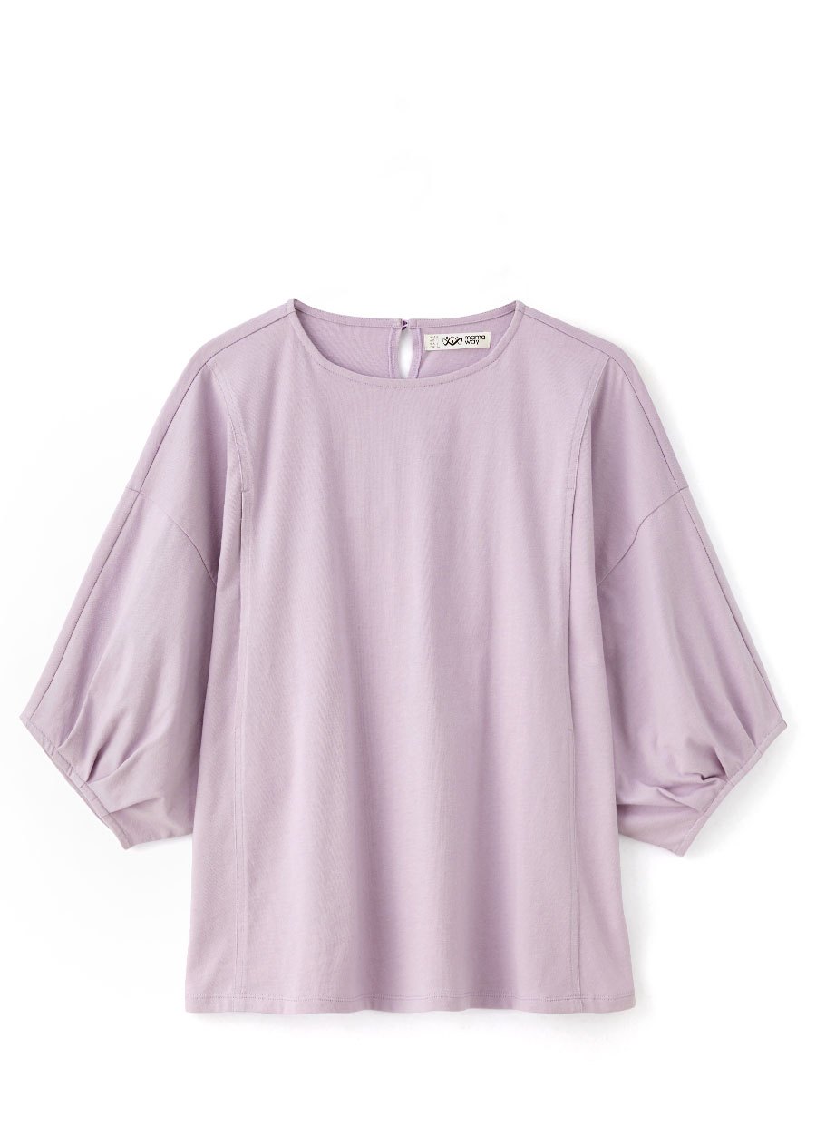 純棉泡泡袖孕哺上衣