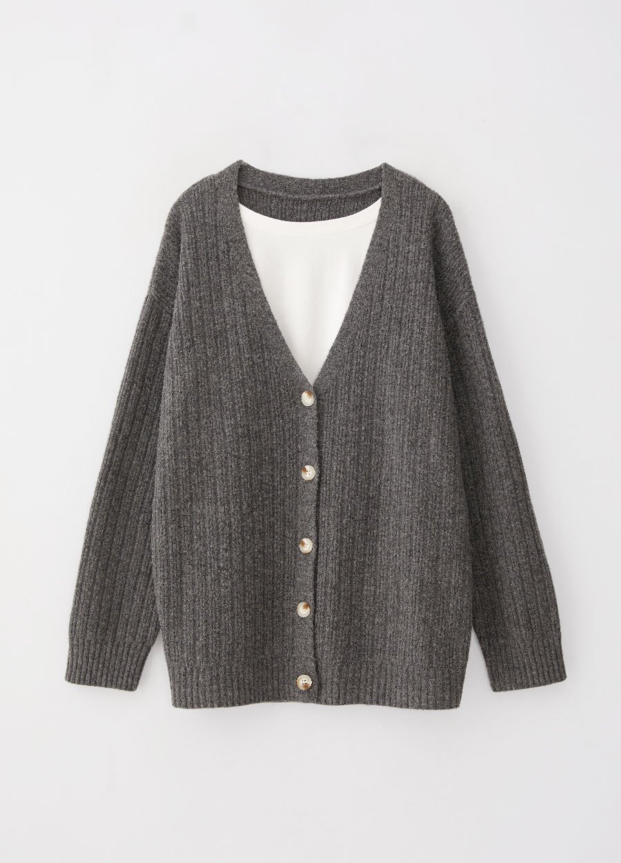 V領開襟孕哺針織衫(兩穿)