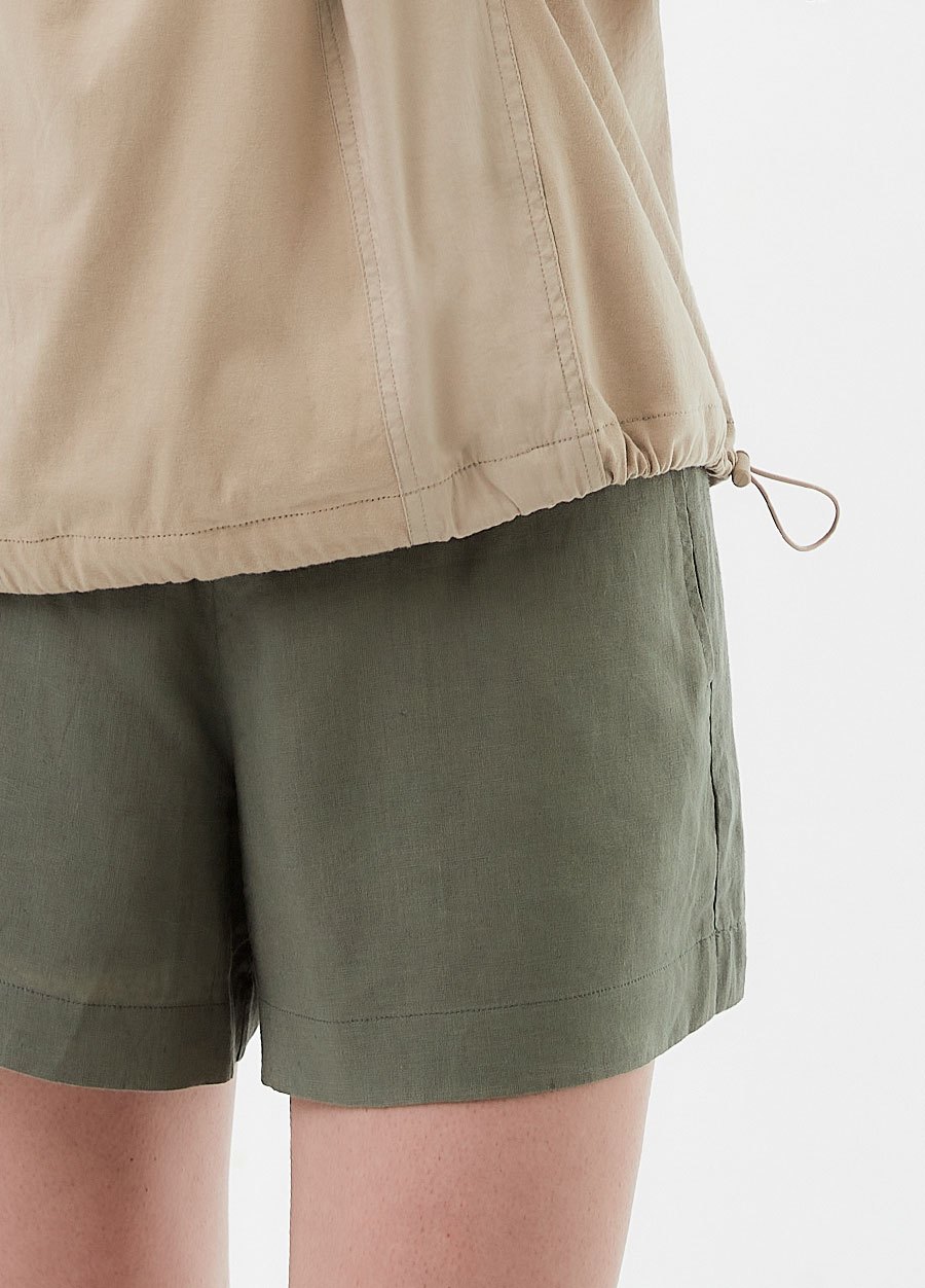 異材質拼接口袋上衣