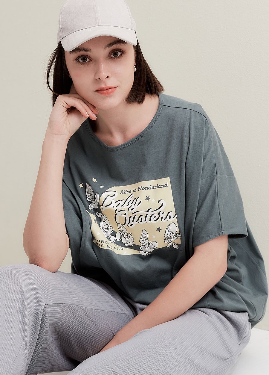 迪士尼愛麗絲夢遊仙境寬鬆孕哺上衣